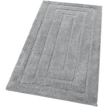 Alfombra de baño 60x135 cm algodón puro suave antideslizante elegante lujoso gris 100% Made in Italy