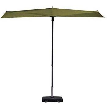 Madison Paraguas de balcón Sun Wave 270x150 cm Verde Salvia