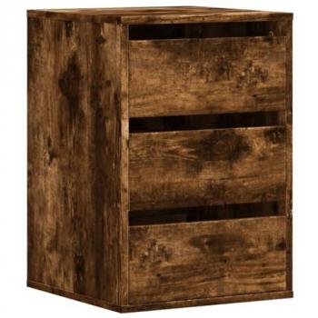 Cajonera de esquina madera ingeniería roble ahumado 40x41x58 cm