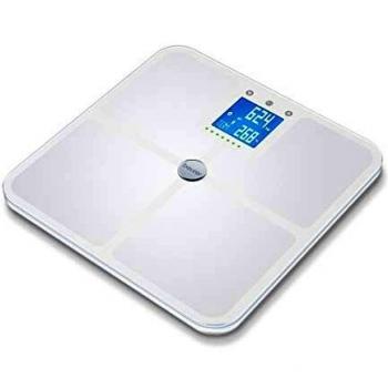 Beurer BF 950 Smart Body Composition Scale - White, Bluetooth Connectivity, Measures Body Fat, Water, Muscle Percentage, Bone Mass, Caloric Needs & BMI