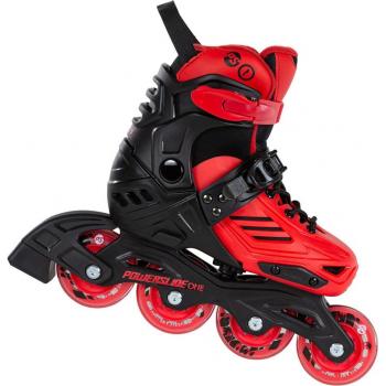 Powerslide Khaan Jr Ltd Patines en Línea Rojos para Niños, con bota de soporte, ruedas de 76 mm y rodamientos ABEC 5