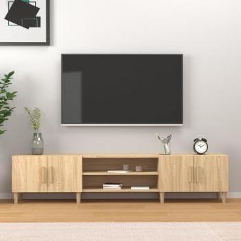 Mueble para TV de madera contrachapada roble Sonoma 180x31,5x40 cm, Mueble de salón, Mueble TV, Mesa de TV
