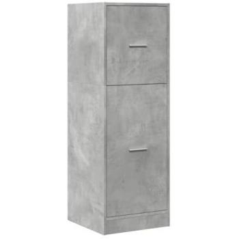 Armario botiquín madera ingeniería gris hormigón 40x41x118 cm