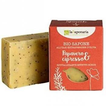 La Saponaria Poppy & Cypress Exfoliating Soap 100g