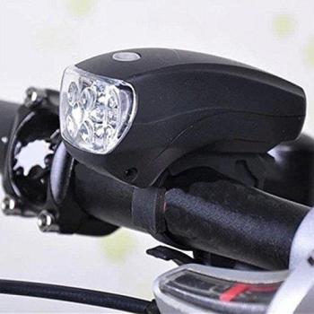 F.Dorla negro 5 LED centro vacacional de luz delantera bicicleta ciclo faro funkymemories digicharge abrazadera con soporte