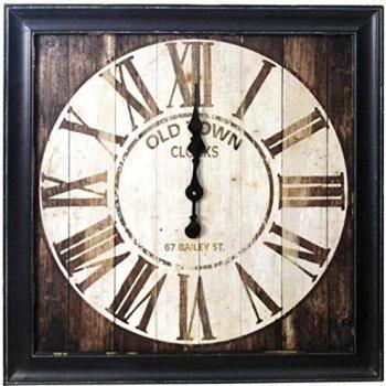 Reloj Cuadrado Vintage de Madera Aubry Gaspard
