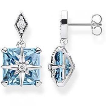 Pendientes de plata con estrella y piedra azul Thomas Sabo