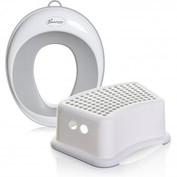 Dreambaby 2-in-1 Toilet Training Set with Step Stool - Gray