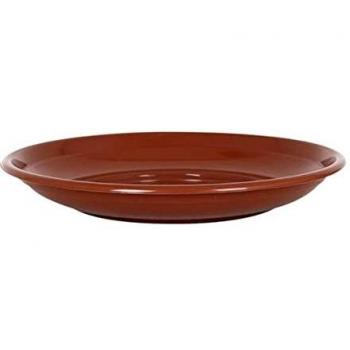 Inde 123834 Plato para Maceta Sino Cerámica, Marrón