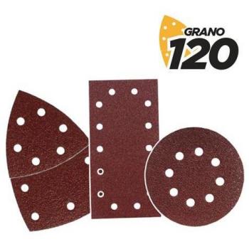 Blim Pack de 9 Lijas con Velcro para Lijadora BL0151 - Grano 120 - 3 Formatos