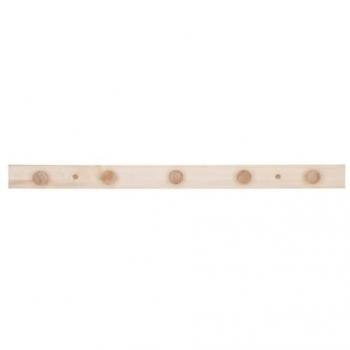 Perchero de Pared Abano EPIKASA, Madera Marrón, 70x1,5x5 cm