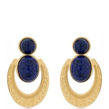 Pendientes Luxenter Africa de Lapislazuli Natural bañados en oro amarillo