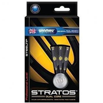 WINMAU Stratos Set de Dardos de Punta de Acero de Tungsteno 23 Gramos con Prism Alpha Vuelos and Prism Force Ejes