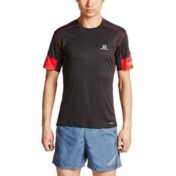 Salomon Mc Agile Ss Tee M - Camiseta, para hombre, color negro, talla L
