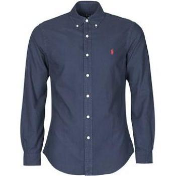 Polo Ralph Lauren Men's Slim Fit Garment Dyed Button Down Shirt in Royal Navy, Size Small