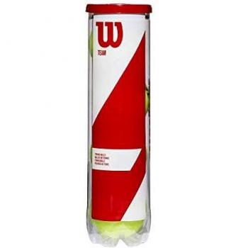 Wilson Team W Practice Pelotas de tenis, tubo con 4 pelotas, amarillo