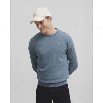 Silbon - Jersey cuello redondo azul para hombre
