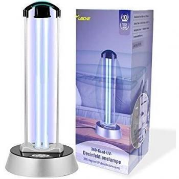 LEICKE Lámpara de desinfección UV | Esterilizador de lámpara UV | UV Esterilizador | Lámpara UV-C antigérmenes| Lámpara germicida con sensor de radar generador de ozono