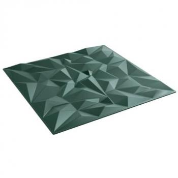 Paneles de pared XPS amatista verde 50x50 cm, 24 unidades, 6 m²