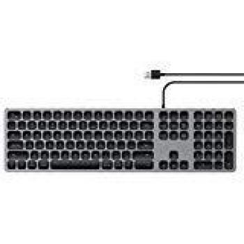 Satechi Space Gray Aluminum Wired USB Keyboard for Mac (US QWERTY)