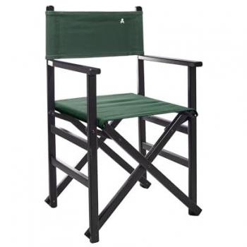 Sillón Director Plegable Scalpers - Estructura Color Wengué con Lona Verde Oscuro, Fabricado en Madera de Haya de Primera Calidad