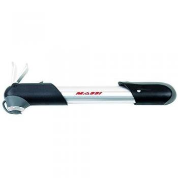 Massi CM28 Aluminio Inflador para Bicicleta, Unisex Adulto, Negro/Plata, 210 mm