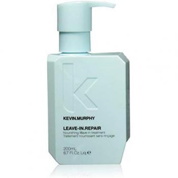 The product name with its type and characteristics is:Kevin.Murphy Leave-In.Repair Nourishing Leave-In Treatment Hair Care Product