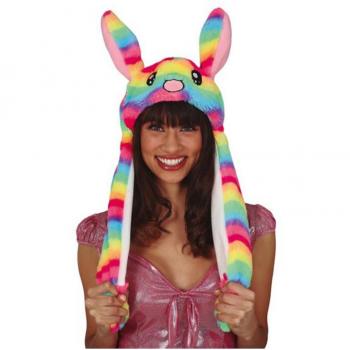 Gorro de Conejito Multicolor con Movimiento