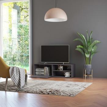 Mueble de TV vidaXL madera contrachapada 120x34x37 cm, Mueble de salón, Mueble TV gris brillante 120x30x37 cm