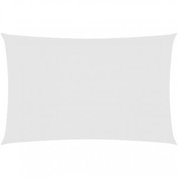 Toldo de vela rectangular tela Oxford blanco 6x8 m