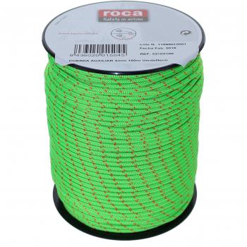 FixeRoca Cuerda Auxiliar 3 mm  - Cuerda escalada auxiliar, color verde neón, 100 m