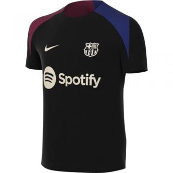 Camiseta de fútbol Nike Dri-FIT FC Barcelona Strike para niño/a, tejido Knit, manga corta, color negro (M)