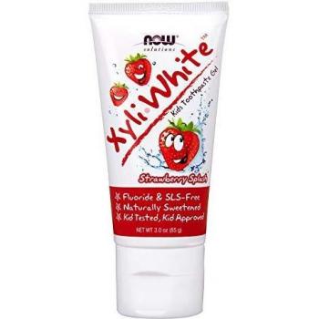 Solutions, XyliWhite, Kids Toothpaste Gel, Strawberry Splash - Now Foods
