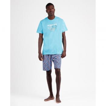 Pijama Manga Corta Ocean Life azul Admas