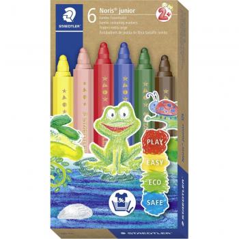 Rotulador STAEDTLER Noris junior, caja de cartón de 6 unidades, colores surtidos