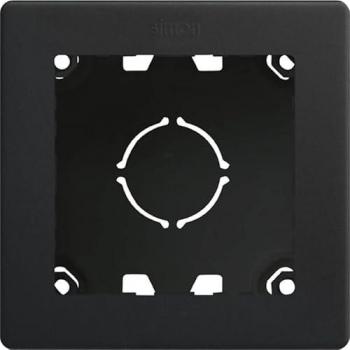Caja de Superficie Compacta Simon 270 con 1 Elemento Negro Mate