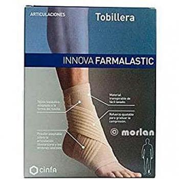 Tobillera de Compresión Farmalastic Innova, Talla Grande, Color Beige