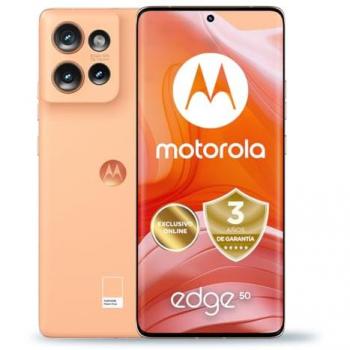 Smartphone Motorola Edge 50, 12GB RAM, 512GB, Pantalla 6.7, Cámara 50MP, Carga TurboPower de 68W, Color Peach Fuzz