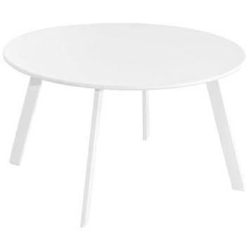 Mesa Auxiliar Marzia Acero Blanco 70 x 70 x 40 cm - Originalidad, lacada blanca, revestimiento epoxi anticorrosión, apta para interiores y exteriores, ideal para jardín, terraza y balcón