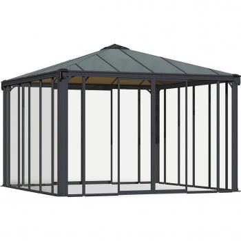 Cenador de Aluminio Cuadrado Cerrado Ledro 360x360cm con Policarbonato de 8mm Canopia by Palram