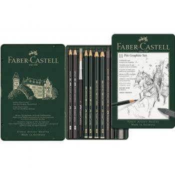 Faber-Castell PITT Graphite Set, 11 Piezas, Estuche Metálico