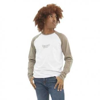 Camiseta M/L Hydroponic Dragon Ball Z Saiyan 1 para hombre color blanco
