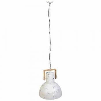 Lámpara de Techo Wanderlust Deco de Madera y Metal Blanco 41x41x52