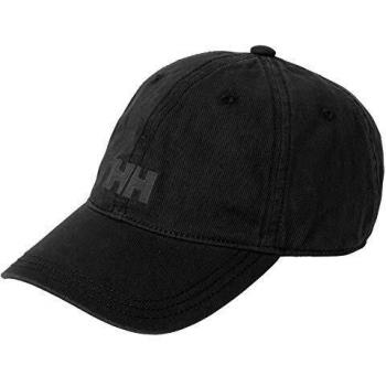 Helly Hansen Logo Cap Gorra Unisex 100% algodón para protegerse del Sol Durante Actividades al Aire Libre, Hombre, Negro, STD