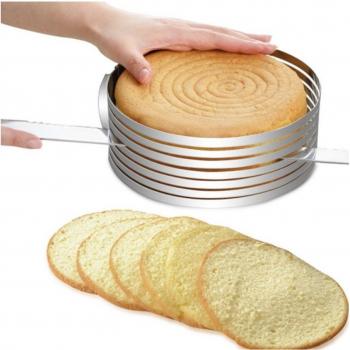 Molde Anular Ajustable de Acero Inoxidable para Cortar Tartas de 16 a 20 cm