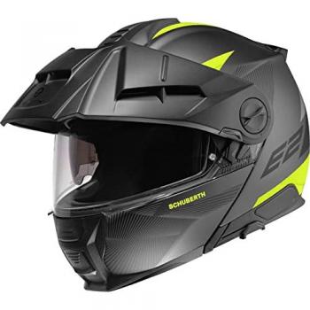 Casco Modular Schuberth E2 Defender - Seguridad y Confort Garantizados, Color Gris, Negro Amarillo (Tamaño 53)