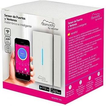 Woxter Domotify Sensor de Puertas y Ventanas - Sensor de Domótica de Puertas y Ventanas Domotify, Detector Inalámbrico de Apertura, Notificaciones por APP Domotify, Domótica inalámbrica