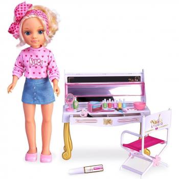 Nancy Nails Style - Muñeca con Accesorios para Pintar uñas y Crear Estilos Únicos
