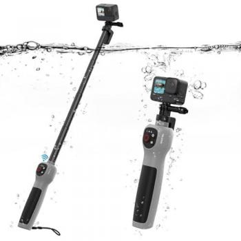 Telesin Palo de Selfie Subacuático 0.85M Impermeable con Control Remoto Inalámbrico para GoPro Hero 8, 9, 10, 11 y 12