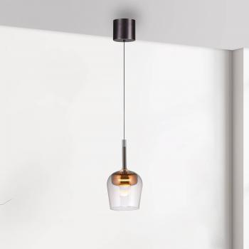 Lámpara colgante inteligente LED Q-Kon color cobre Ø 21 cm